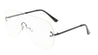 Rimless Solid One Piece Rounded Shield Clear Lens Wholesale Bulk Glasses
