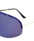 Rimless Solid One Piece Studded Color Mirror Lens Wholesale Sunglasses