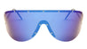 Rimless Solid One Piece Studded Color Mirror Lens Wholesale Sunglasses