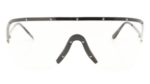 Rimless Solid One Piece Studded Clear Lens Wholesale Bulk Glasses