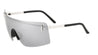 Small Rimless Shield Solid One Piece Lens Wholesale Bulk Sunglasses