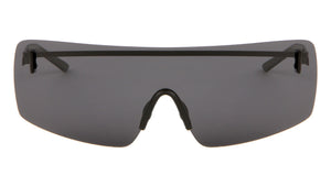 Small Rimless Shield Solid One Piece Lens Wholesale Bulk Sunglasses