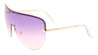 Curved Rimless Solid One Piece Oceanic Color Lens Bulk Sunglasses