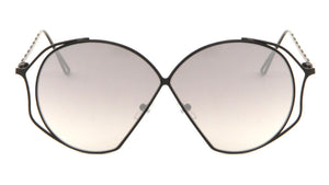 Twist Temple Angled Round Lens Wholesale Sunglasses