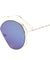 Twist Temple Angled Round Lens Wholesale Sunglasses