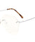 Rimless Butterfly Angled Clear Lens Wholesale Bulk Glasses