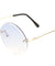 Rimless Round Oceanic Color Lens Wholesale Bulk Sunglasses