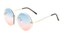 Rimless Round Oceanic Color Lens Wholesale Bulk Sunglasses