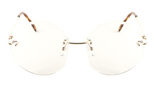 Rimless Round Clear Lens Wholesale Bulk Glasses