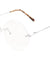 Rimless Round Clear Lens Wholesale Bulk Glasses