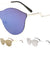 Modern Relief One Piece Color Mirror Lens Bulk Sunglasses