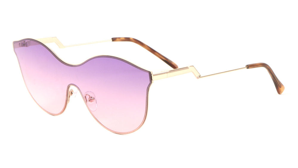 Modern Relief One Piece Oceanic Color Lens Bulk Sunglasses