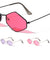 Small Thin Hexagon Color Lens Fashion Wholesale Sunglasses