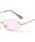Color Lens Retro Wide Oval Wholesale Sunglasses