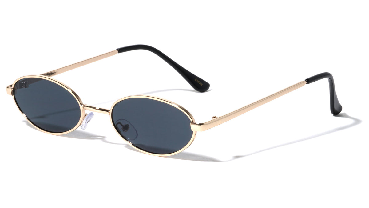 Color Lens Retro Wide Oval Wholesale Sunglasses