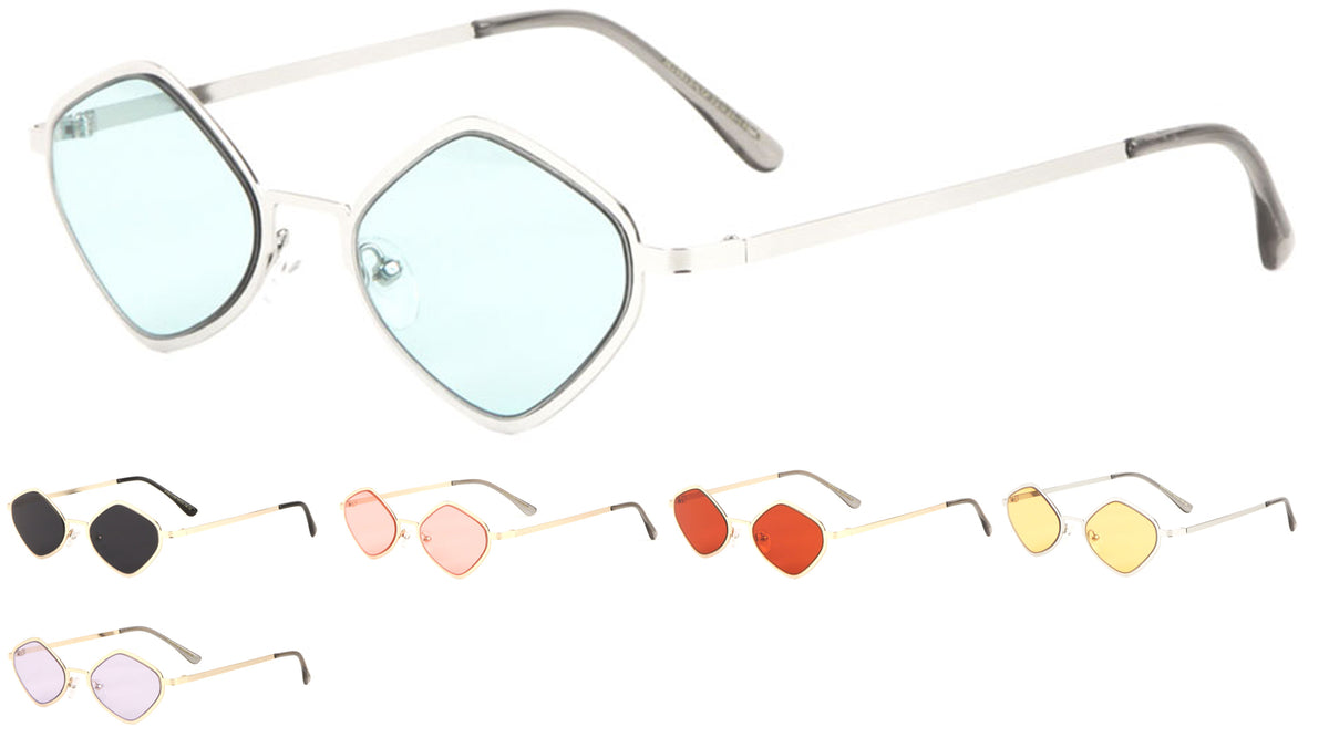 Diamond Frame Color Lens Sunglasses Wholesale
