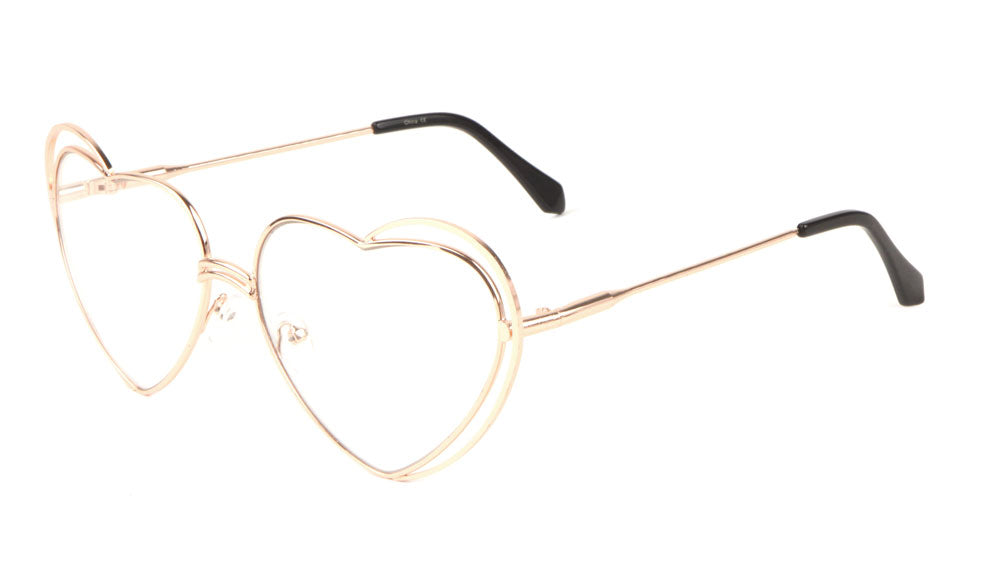 Heart Shaped Clear Glasses Wholesale
