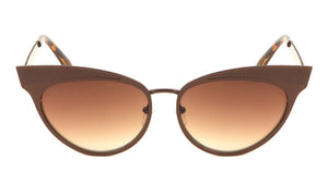 Ribbed Design Cat Eye Fashion Wholesale Sunglasses