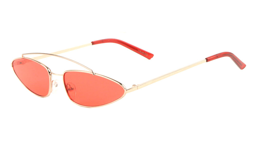 Thin Cat Eye Color Lens Bulk Sunglasses Wholesale