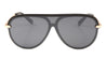 Semi-Rimless One Piece Shield Aviators Sunglasses Wholesale