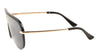 Semi-Rimless One Piece Shield Aviators Sunglasses Wholesale