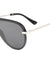 Semi-Rimless One Piece Shield Aviators Sunglasses Wholesale