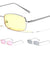 Color Lens Wide Rounded Rectangle Wholesale Sunglasses