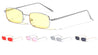Color Lens Wide Rounded Rectangle Wholesale Sunglasses