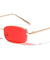 Color Lens Wide Rounded Rectangle Wholesale Sunglasses