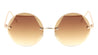 Round Geometric Rimless Metal Sunglasses Wholesale