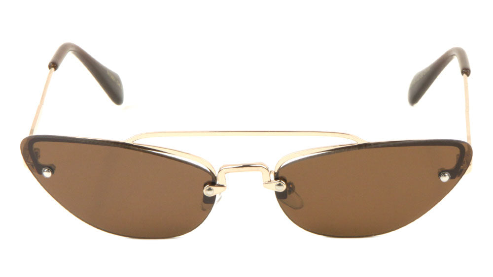 M10749 Cat Eye Edge Cut Wholesale Sunglasses - Frontier Fashion, Inc.