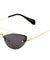 Small Metal Aviator Cat Eye Rimless Sunglasses Wholesale