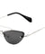 Small Metal Aviator Cat Eye Rimless Sunglasses Wholesale