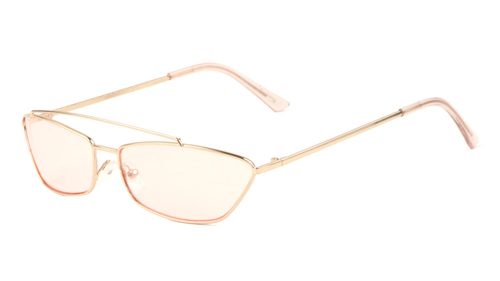 Small Thin Metal Cat Eye Fashion Sunglasses Wholesale