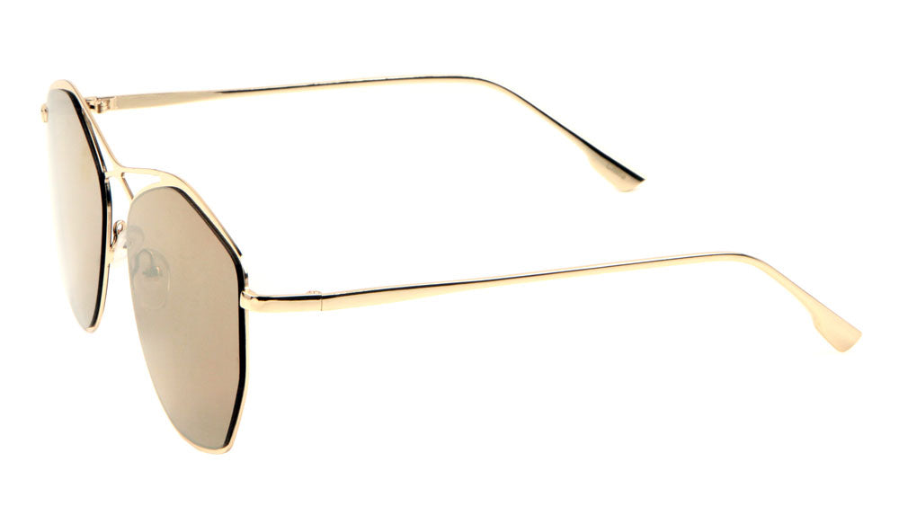 Bridgeless Cross Top Bar Fashion Sunglasses Wholesale