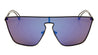 Flat Top One Piece Shield Keyhole Nose Sunglasses Wholesale