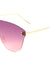 Rimless Shield Oceanic Color Wholesale Sunglasses