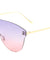 Rimless Shield Oceanic Color Wholesale Sunglasses