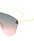 Rimless Shield Oceanic Color Wholesale Sunglasses