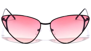 Thin Frame Cat Eye Color Lens Sunglasses Wholesale
