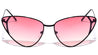 Thin Frame Cat Eye Color Lens Sunglasses Wholesale
