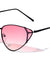 Thin Frame Cat Eye Color Lens Sunglasses Wholesale