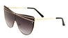X Cross Shield Rimless Cat Eye Wholesale Sunglasses