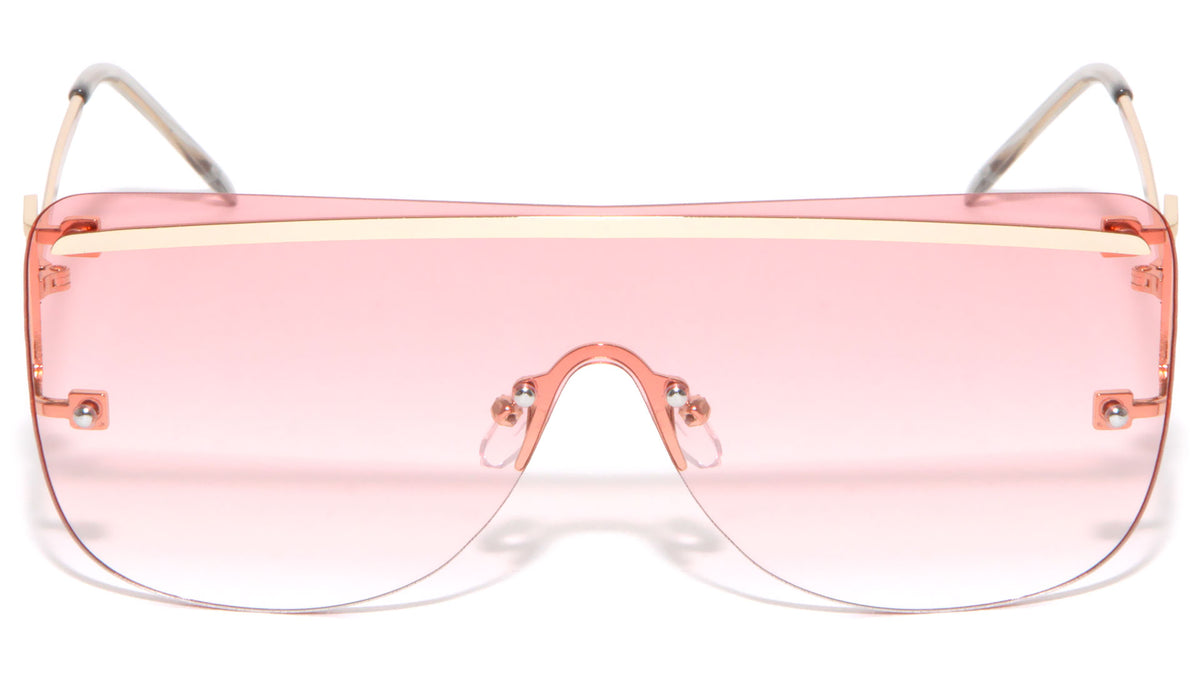 Rimless Shield Wholesale Sunglasses