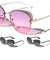 Glitter Side Shield Butterfly Wholesale Sunglasses