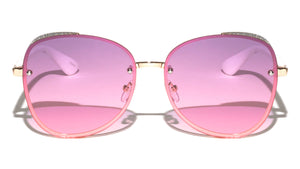 Glitter Side Shield Butterfly Wholesale Sunglasses