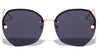 Rimless Butterfly Clover Emblem Wholesale Sunglasses
