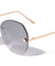 Rimless Butterfly Clover Emblem Wholesale Sunglasses