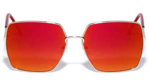 Color Mirror Squared Fashion Wholesale Sunglasses