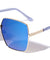 Color Mirror Squared Fashion Wholesale Sunglasses